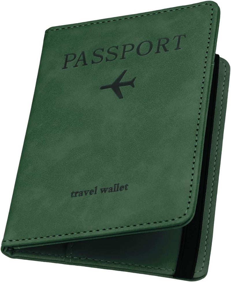 ILIYAH -Passport Cover-Passport Holder Travel Wallet-RFID Blocking Passport Case Travel Accessories Card Holder Wallet Unisex Travel Gifts(Green) - Image 1